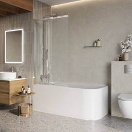 Душевая шторка на ванну BELBAGNO LUCE-VF-11