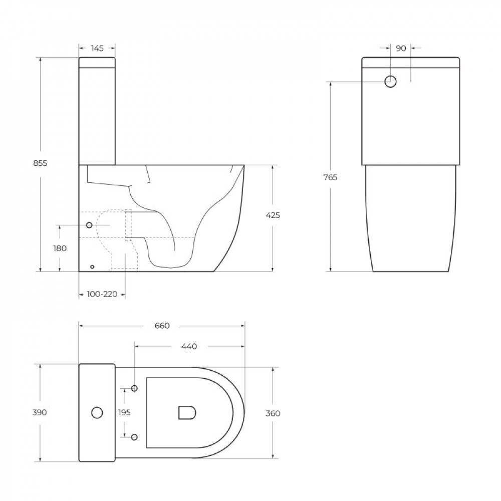 Унитаз-компакт безободковый с сиденьем BELBAGNO SFERA-R