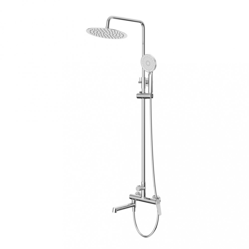Душевая стойка со смесителем и изливом BelBagno UNIQUE-VSCM-CRM