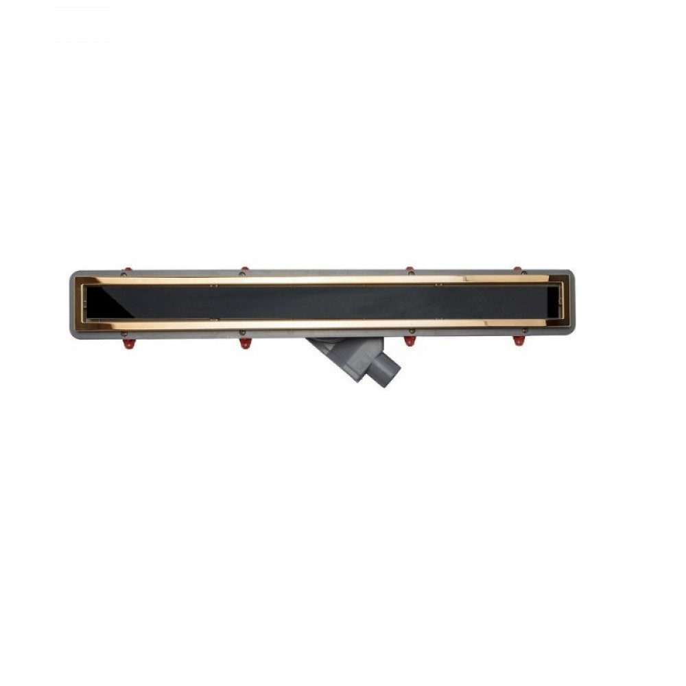 Линейный трап PESTAN Confluo Premium Line Gold With Black Glass