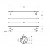 Полка стеклянная подвесная ART&MAX ANTIC CRYSTAL AM-E-2682CSJ