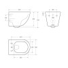 Унитаз подвесной безободковый с сиденьем и смывом TORNADO BelBagno SFERA-TOR