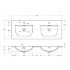 Мебель для ванной комнаты BELBAGNO MARINO-CER-N 120 см. с четырьмя ящиками