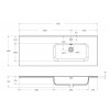 Мебель для ванной комнаты BELBAGNO KRAFT-1000, 1200 с двумя выкатными ящиками и одной распашной дверцей