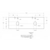 Мебель для ванной комнаты BELBAGNO KRAFT-1200, 1400 с четырьмя ящиками и двойной раковиной