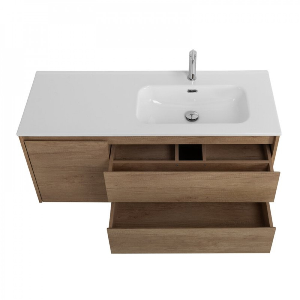 Мебель для ванной комнаты BELBAGNO KRAFT-1000, 1200 с двумя выкатными ящиками и одной распашной дверцей