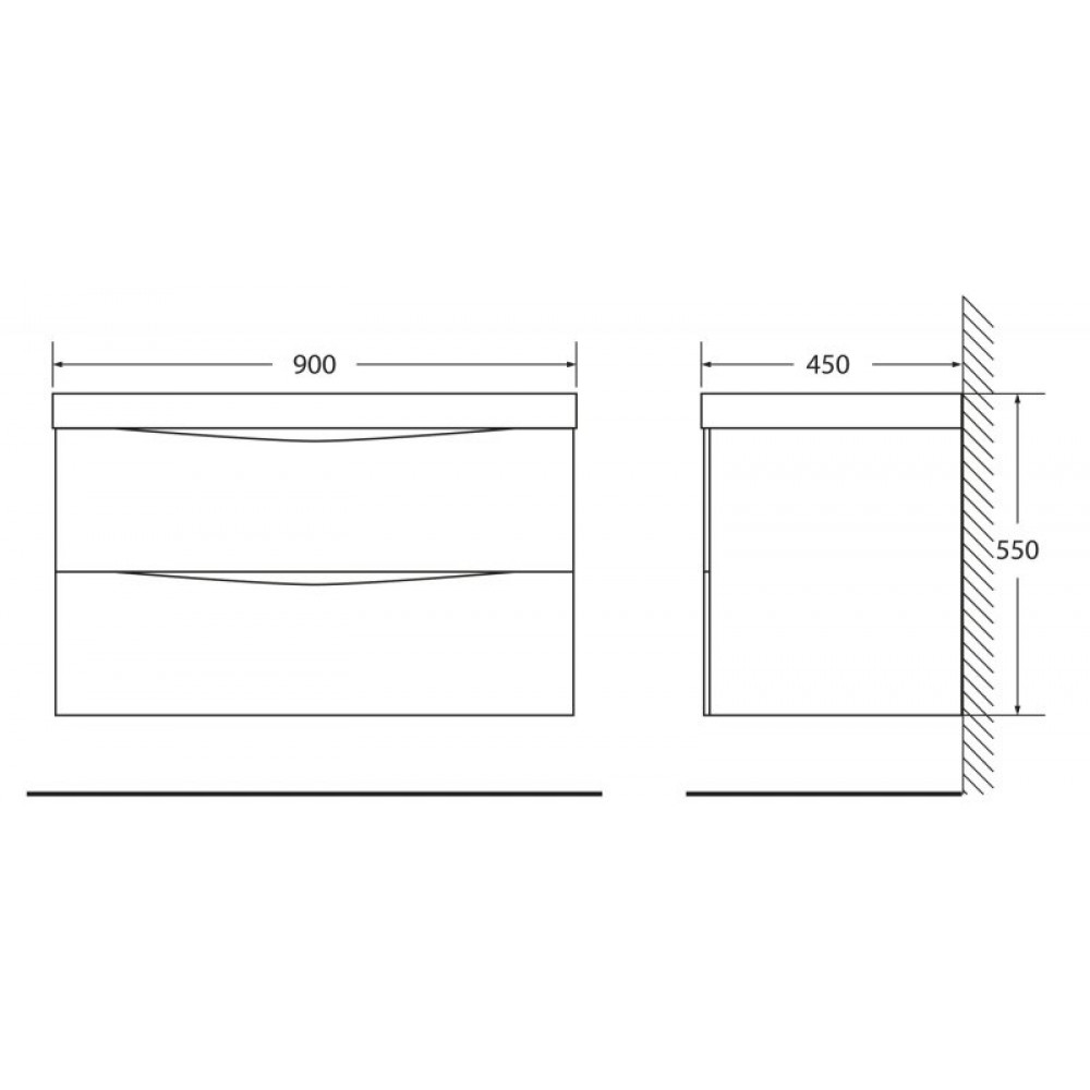 Мебель для ванной комнаты BELBAGNO MARINO-900