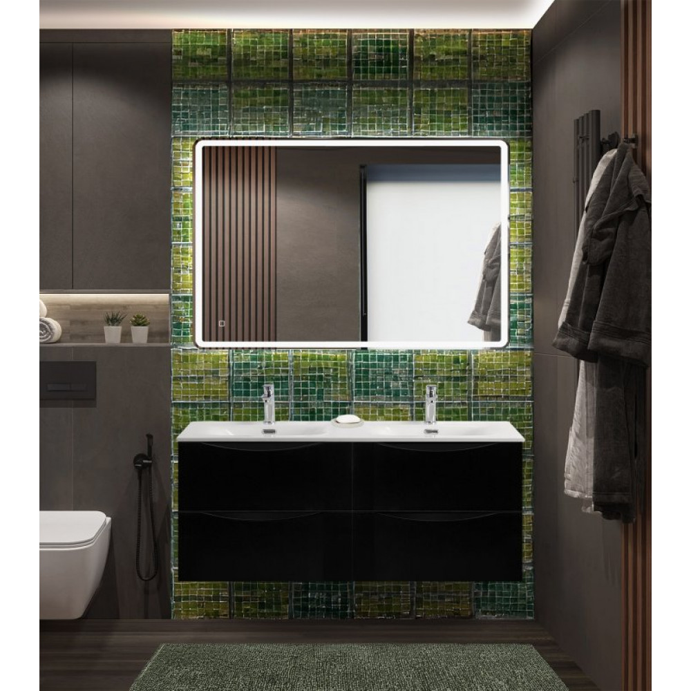 Мебель для ванной комнаты BELBAGNO MARINO-CER-N 120 см. с четырьмя ящиками