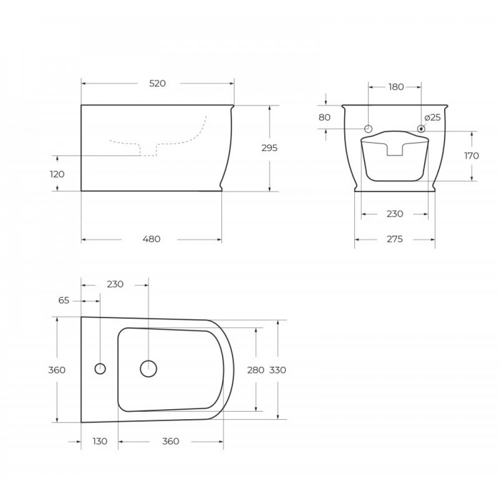 Биде подвесное  BELBAGNO PRADO