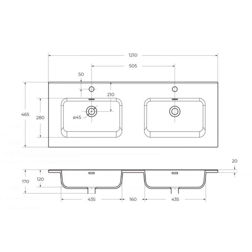 Мебель для ванной комнаты BELBAGNO KRAFT-1200, 1400 с четырьмя ящиками и двойной раковиной