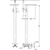 Напольный смеситель для ванны с ручным душем CEZARES CASCADO-F-VDP-01