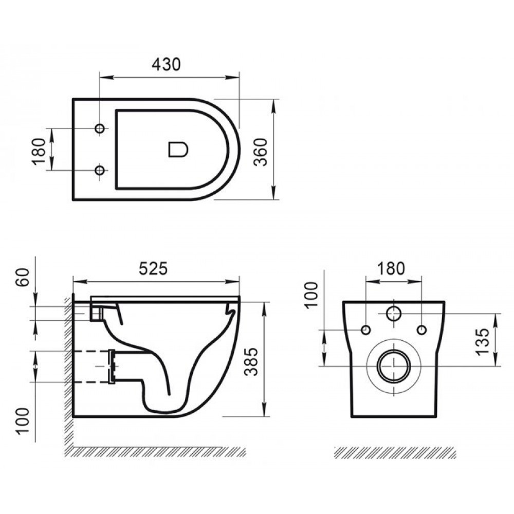 Комплект инсталляции BELBAGNO BB002-80 с унитазом ONDA и клавишей смыва