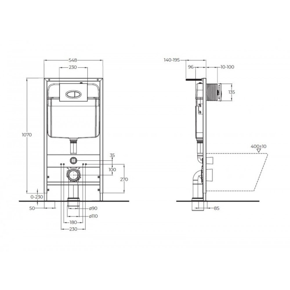 Инсталляция для подвесного унитаза BELBAGNO BB026