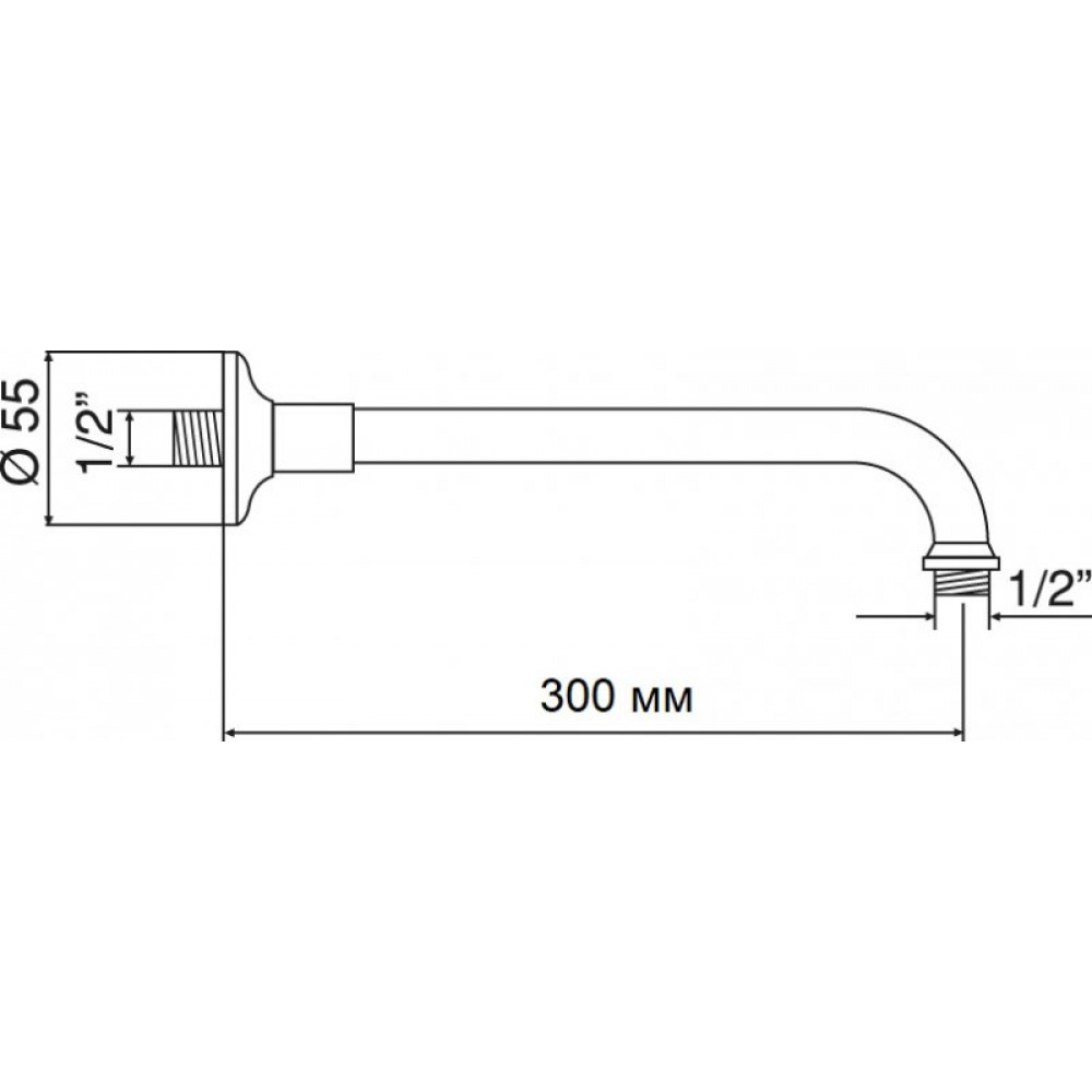 Излив для душа CZR-U-TDA-30