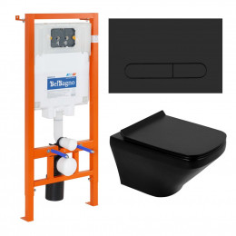 Комплект инсталляции BELBAGNO BB002-80 с унитазом SELA и клавишей смыва