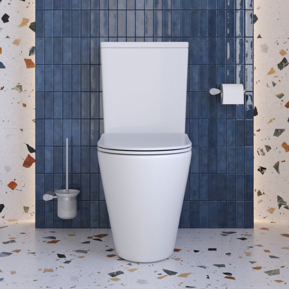 Унитаз-компакт безободковый с сиденьем и смывом TORNADO BelBagno FLAY-TOR