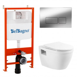 Комплект инсталляции BELBAGNO BB026 с унитазом LOTO и клавишей смыва