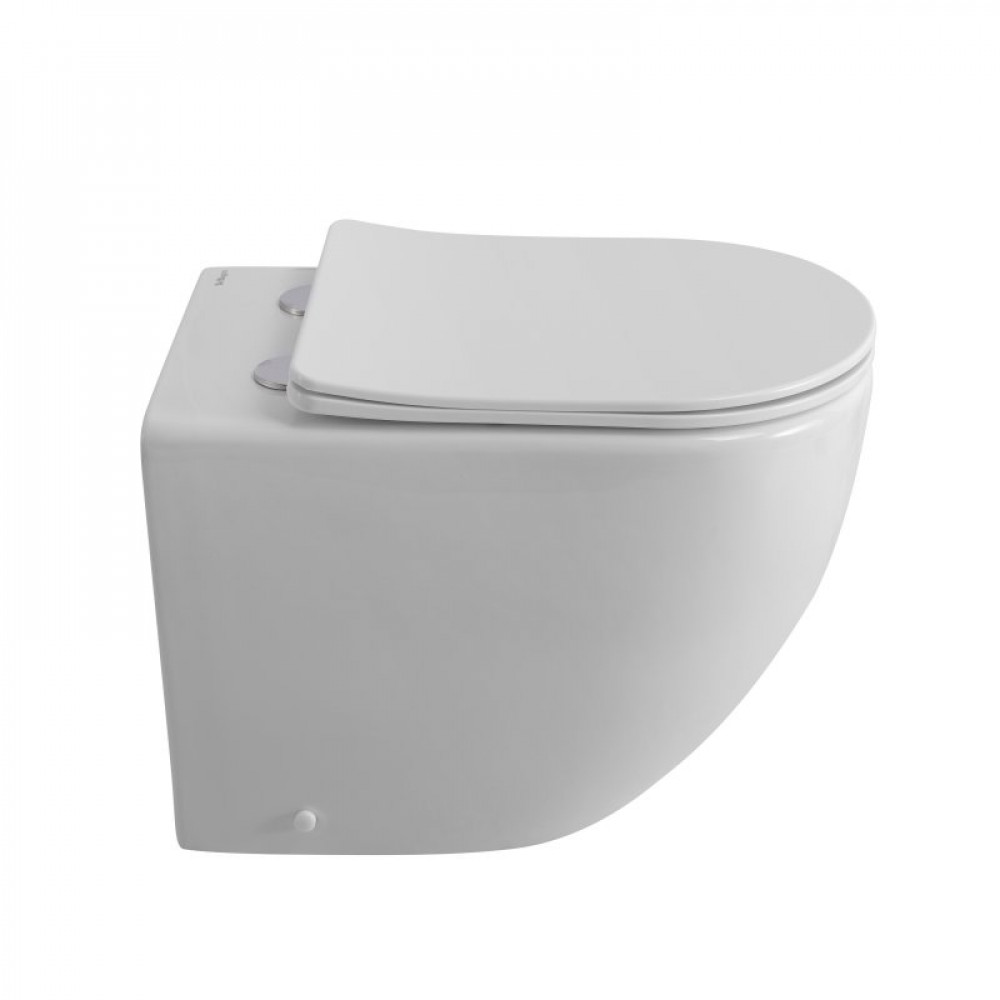 Унитаз приставной безободковый с сиденьем BELBAGNO SFERA-R