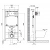 Комплект инсталляции BELBAGNO BB002-80 с унитазом STYLUS-TOR и клавишей смыва