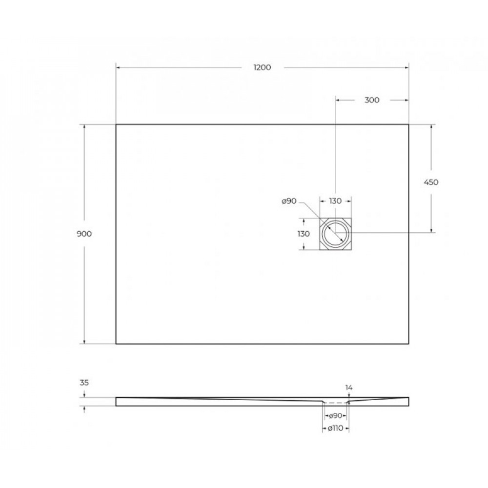 Поддон из искусственного мрамора BelBagno TRAY-MR-UNO-AH