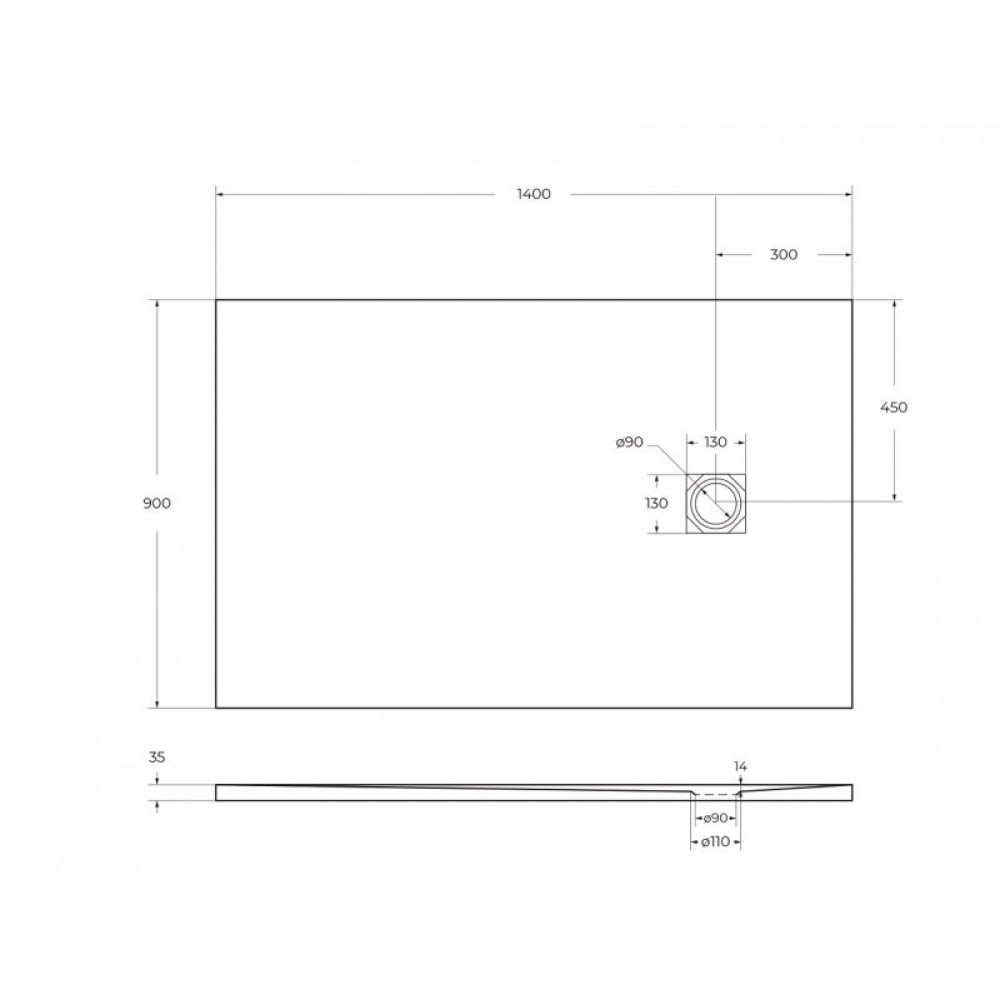 Поддон из искусственного мрамора BelBagno TRAY-MR-UNO-AH