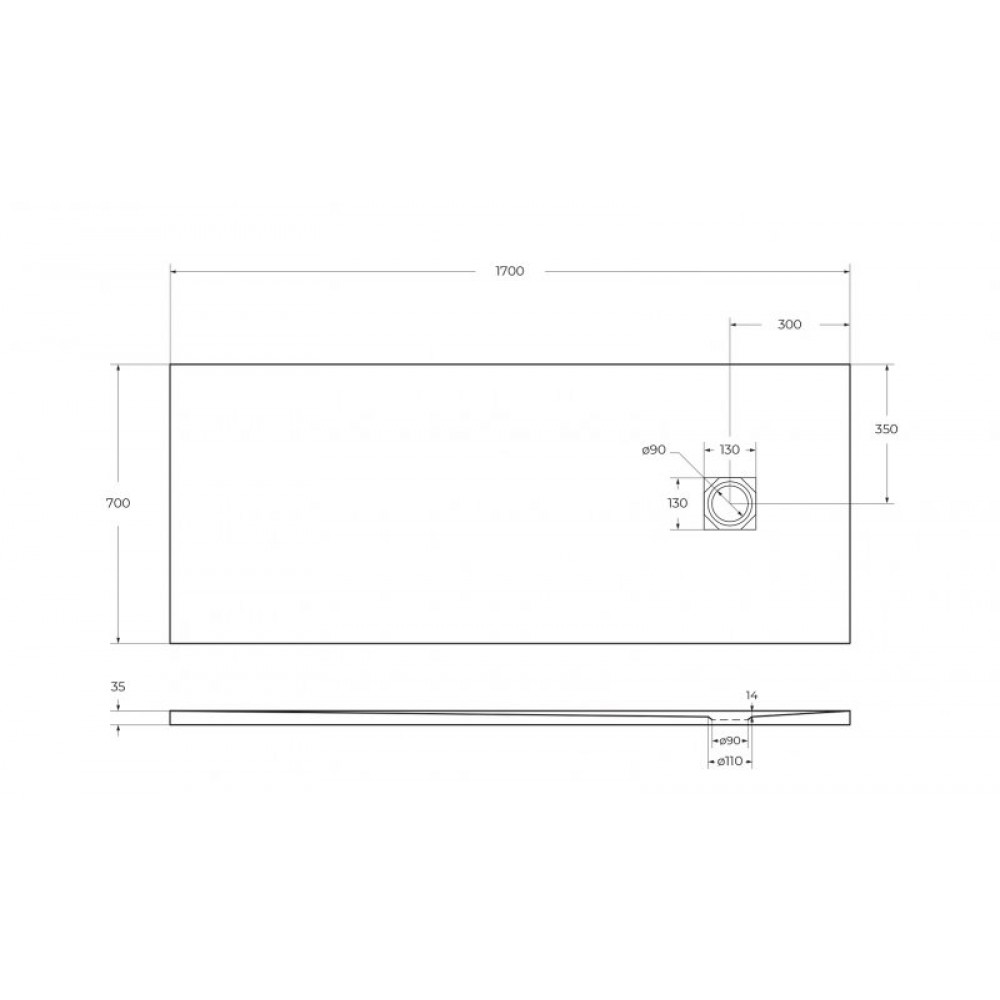 Поддон из искусственного мрамора BelBagno TRAY-MR-UNO-AH