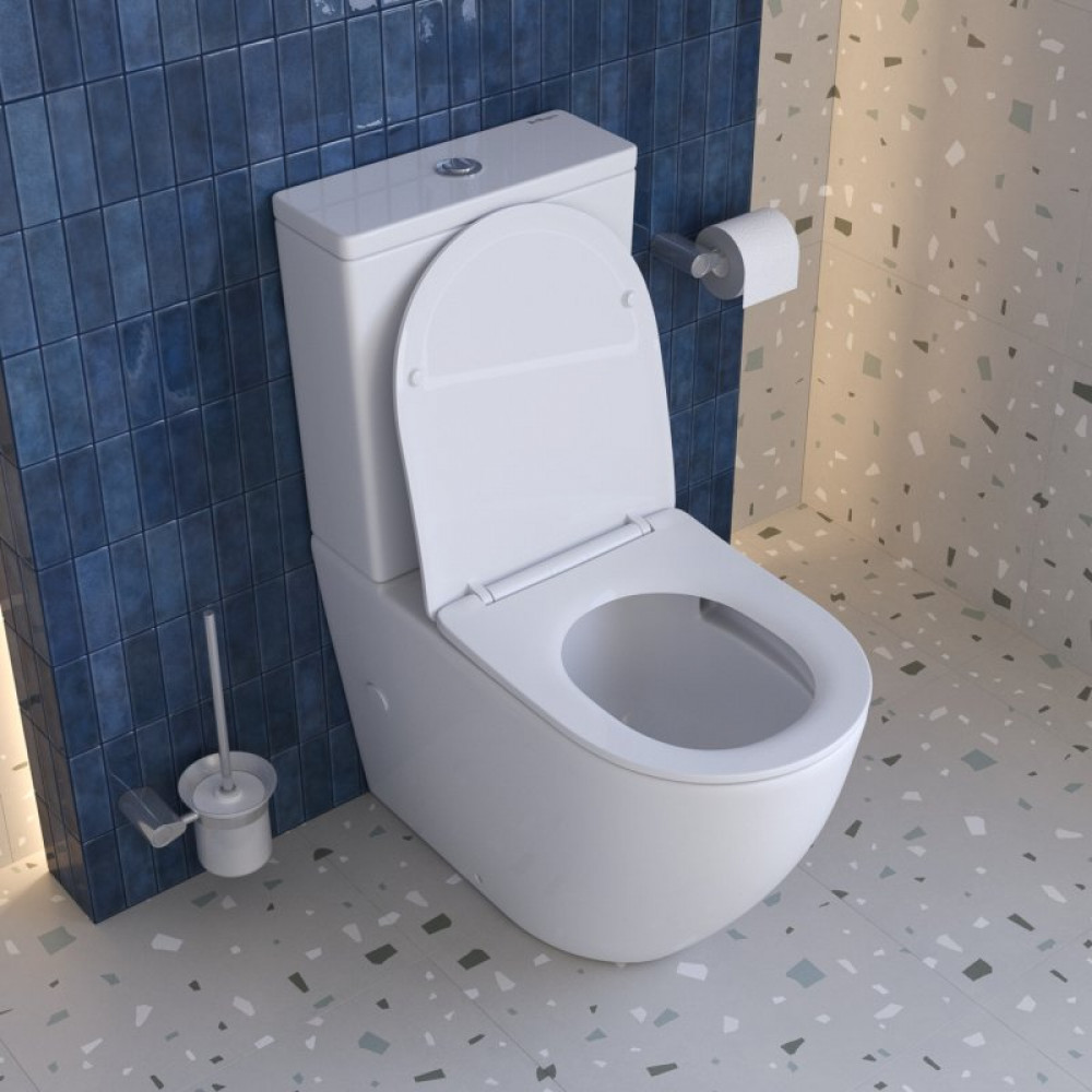 Унитаз-компакт безободковый с сиденьем и смывом TORNADO BelBagno SFERA-TOR