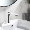Смеситель для раковины без донного клапана BelBagno UNIQUE-LVM-CRM-W0