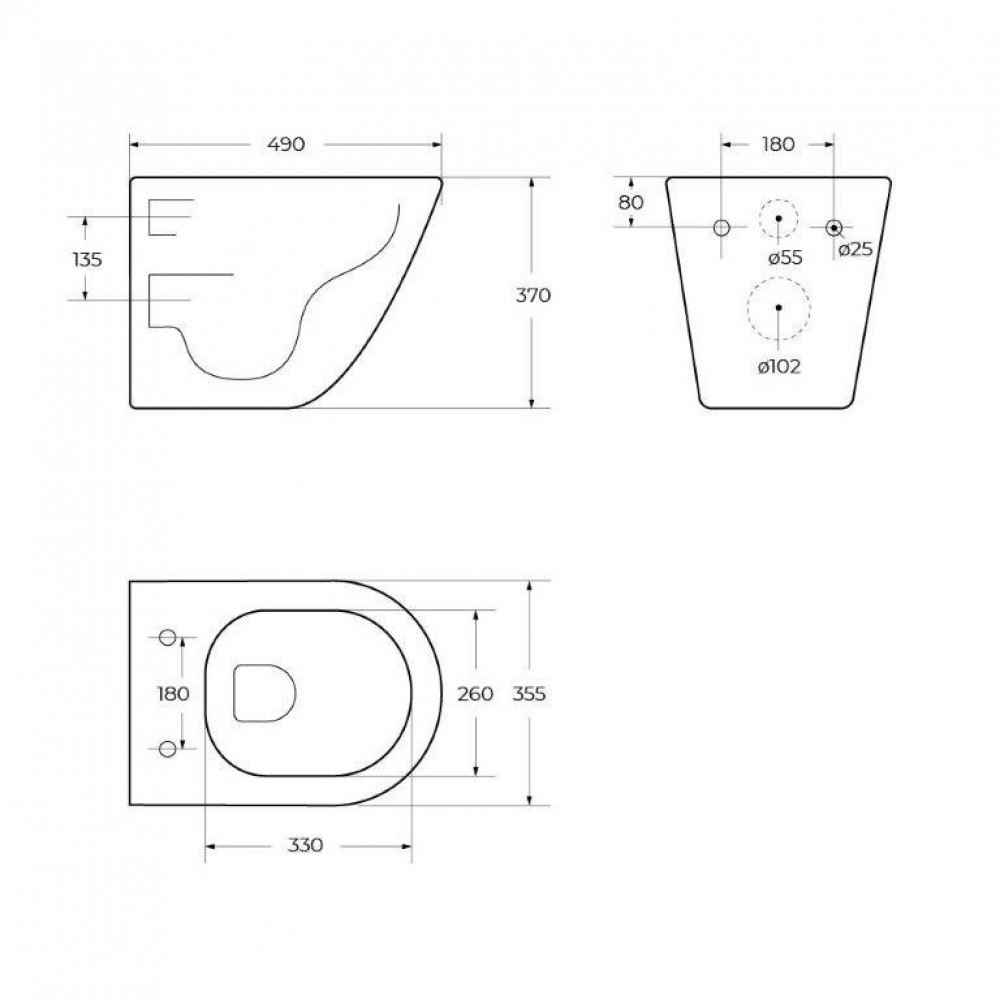 Унитаз подвесной безободковый с сиденьем BELBAGNO SFERA-R
