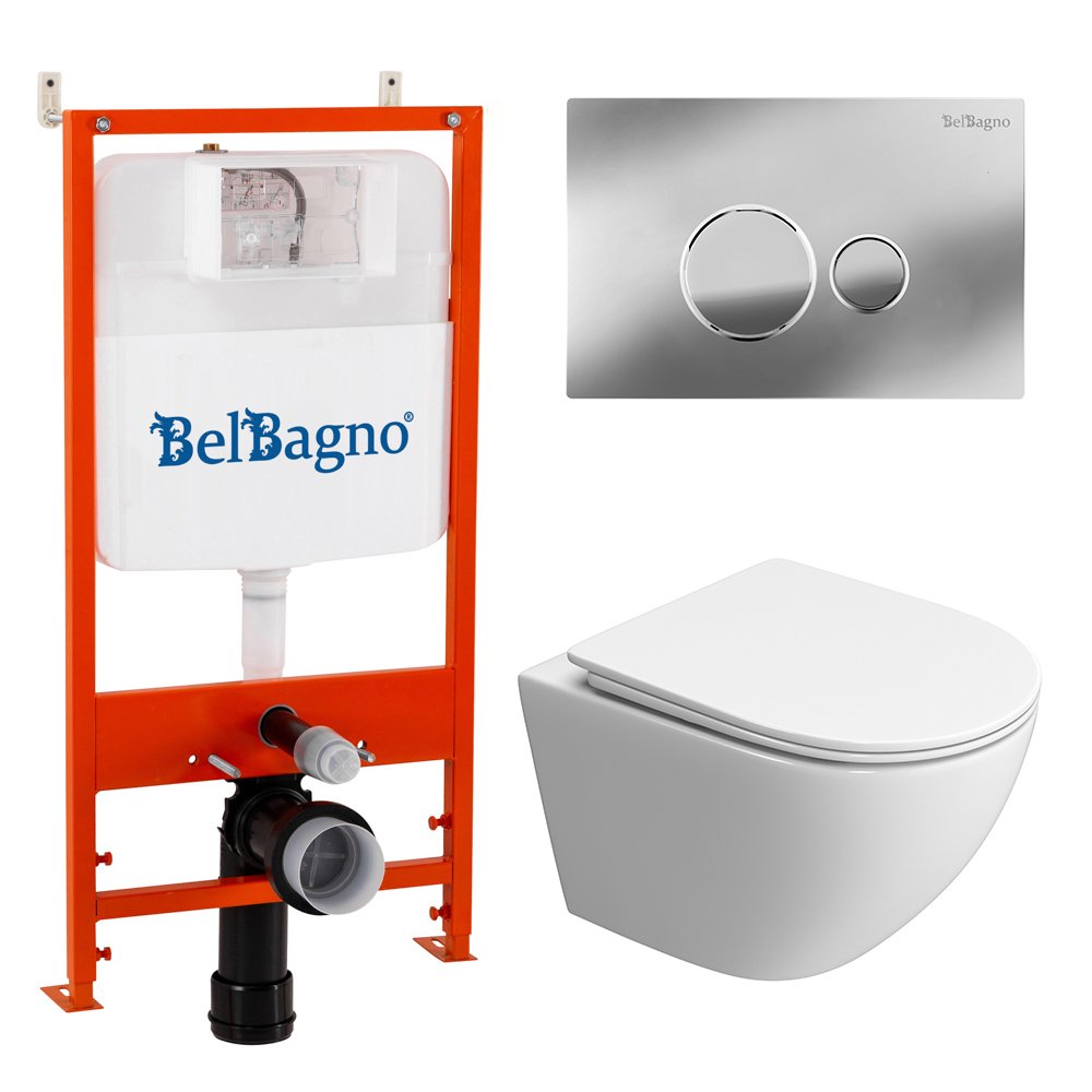 Комплект инсталляции BELBAGNO BB026 с унитазом UNO-TOR и клавишей смыва