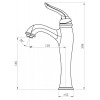 Смеситель для накладной раковины BELBAGNO TIFFANI TIF-LMC-CRM
