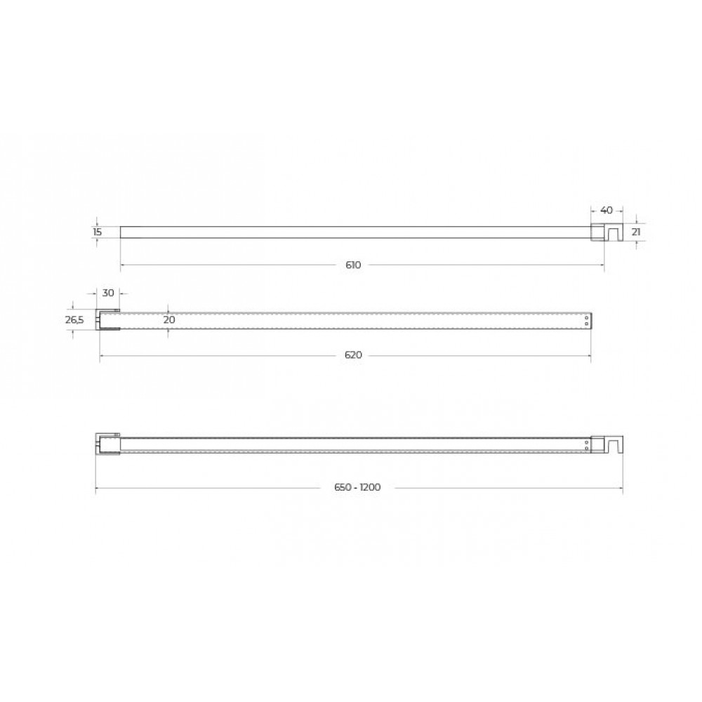 Душевая перегородка BELBAGNO KRAFT-L-1