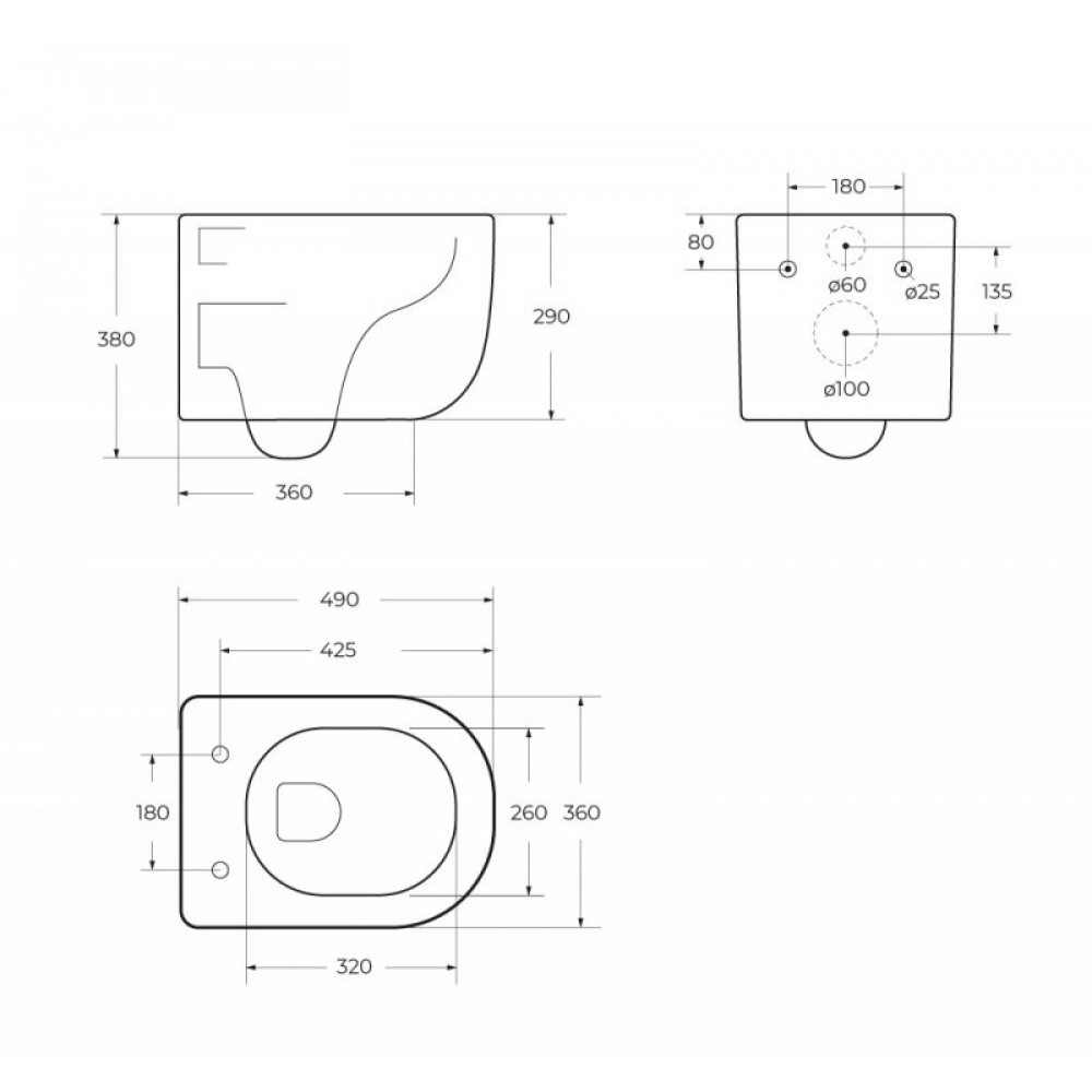 Унитаз подвесной безободковый с сиденьем и смывом TORNADO BelBagno SOFT-TOR