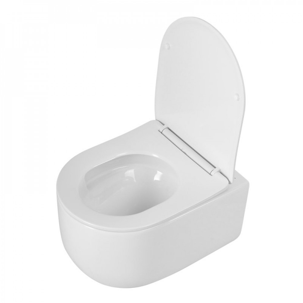Унитаз подвесной безободковый с сиденьем и смывом TORNADO BelBagno SOFT-TOR