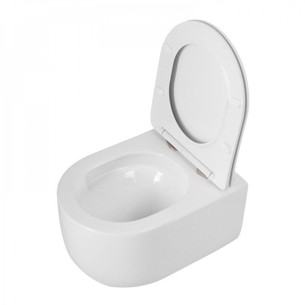 Унитаз подвесной безободковый с сиденьем и смывом TORNADO BelBagno SOFT-TOR