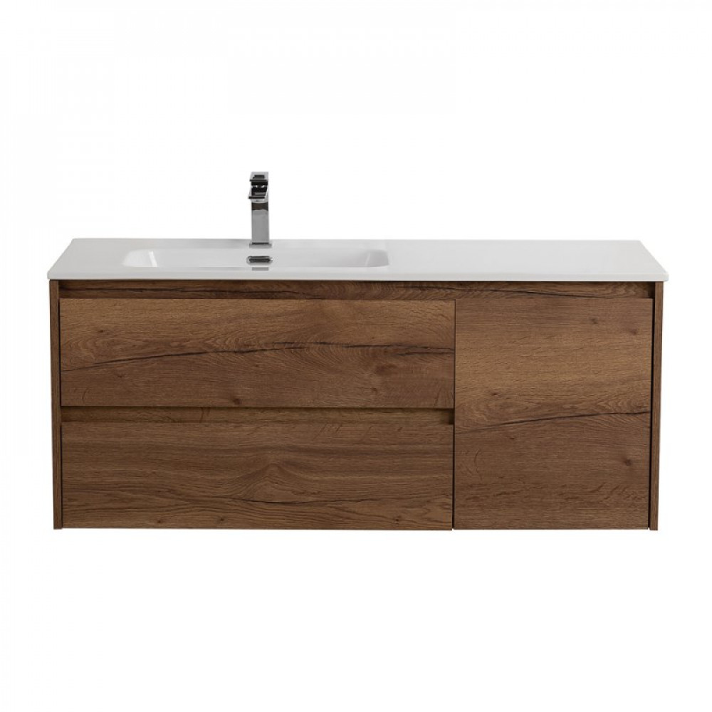 Мебель для ванной комнаты BELBAGNO KRAFT-1000, 1200 с двумя выкатными ящиками и одной распашной дверцей