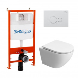 Комплект инсталляции BELBAGNO BB026 с унитазом UNO-TOR и клавишей смыва
