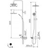 Душевая стойка CEZARES LEAF-CDA-25-L, LEAF-CDA-30-L