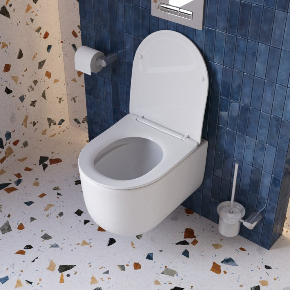 Унитаз подвесной безободковый с сиденьем и смывом TORNADO BelBagno SOFT-TOR