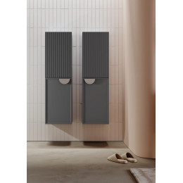 Пенал ORKA Molino 40 подвесной, антрацит матовый, 2 ручки в комплекте золото и хром, универсальный