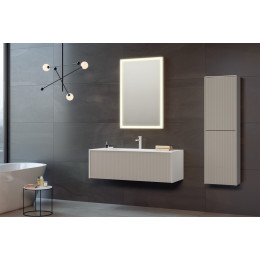 Тумба с раковиной ORKA Cube 100 подвесная, бежевый матовый