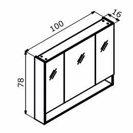 Зеркальный шкаф ORKA Malta 100 кашемировый матовый