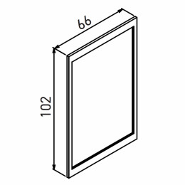 Зеркало ORKA Lodi 66 черный матовый