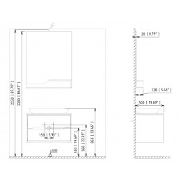 Зеркало ORKA Galia 80x100 Lidya
