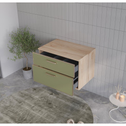 Тумба под раковину ORKA Salerno 80 подвесная, цвет Sardinia, ручки золото