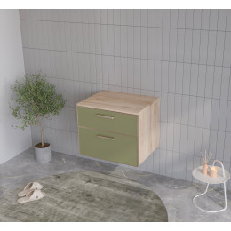 Тумба под раковину ORKA Salerno 60 подвесная, цвет Sardinia, ручки золото