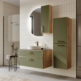 Тумба под раковину ORKA Salerno 80 подвесная, цвет Sardinia, ручки золото