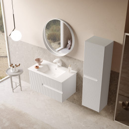 Тумба с раковиной ORKA Moonlight 90 подвесная, белый матовый