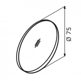 Зеркало ORKA Agora 75 серый матовый