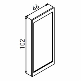 Зеркало ORKA Lodi 46 черный матовый